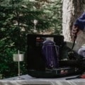 cooking on camp stove outside