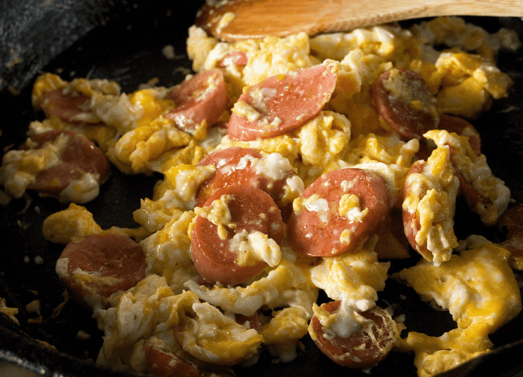 cheesy veggie sausage omelet travel meal