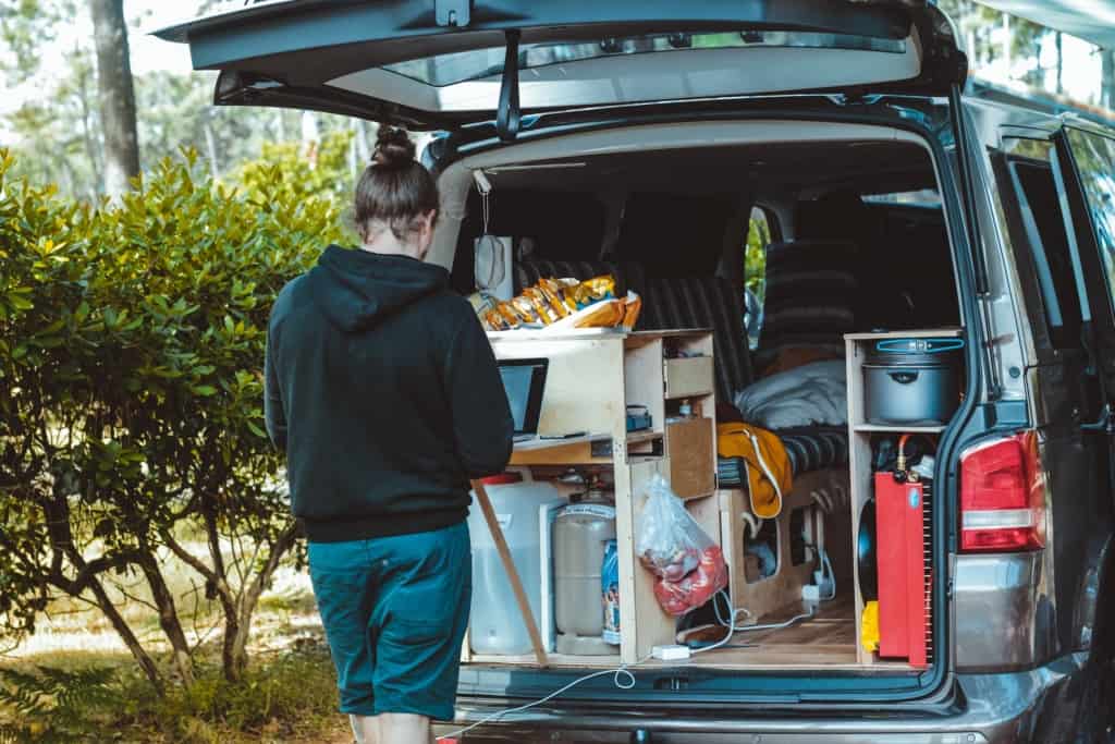 small organized van