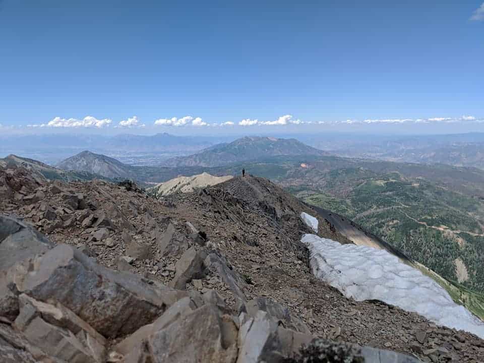 hiking mount nebo snow