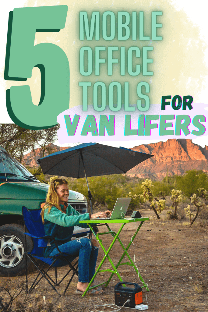 portable office tools for van life pinterest