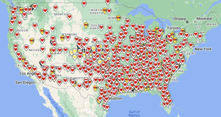 What Stores Allow Overnight Parking - Loves Truck Stop Locations Map 2022 1 770x410 