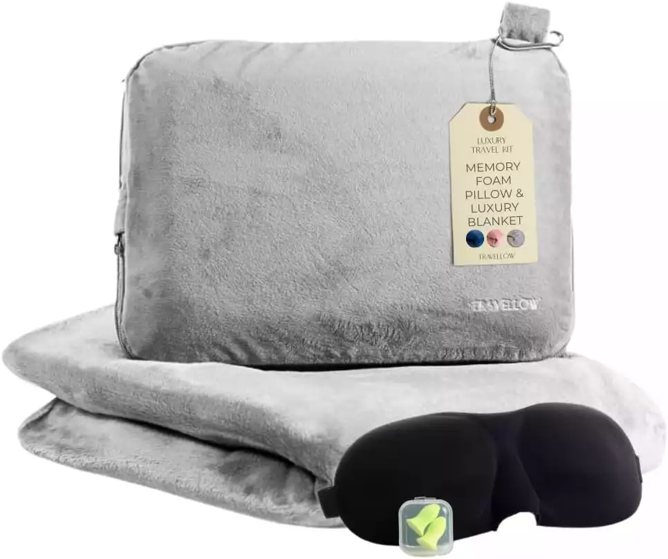 4-in-1 Travellow Pillow and Blanket Set