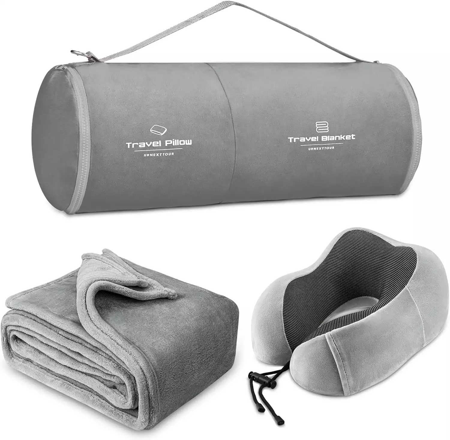 UrNextTour Neck Pillow and Blanket Set