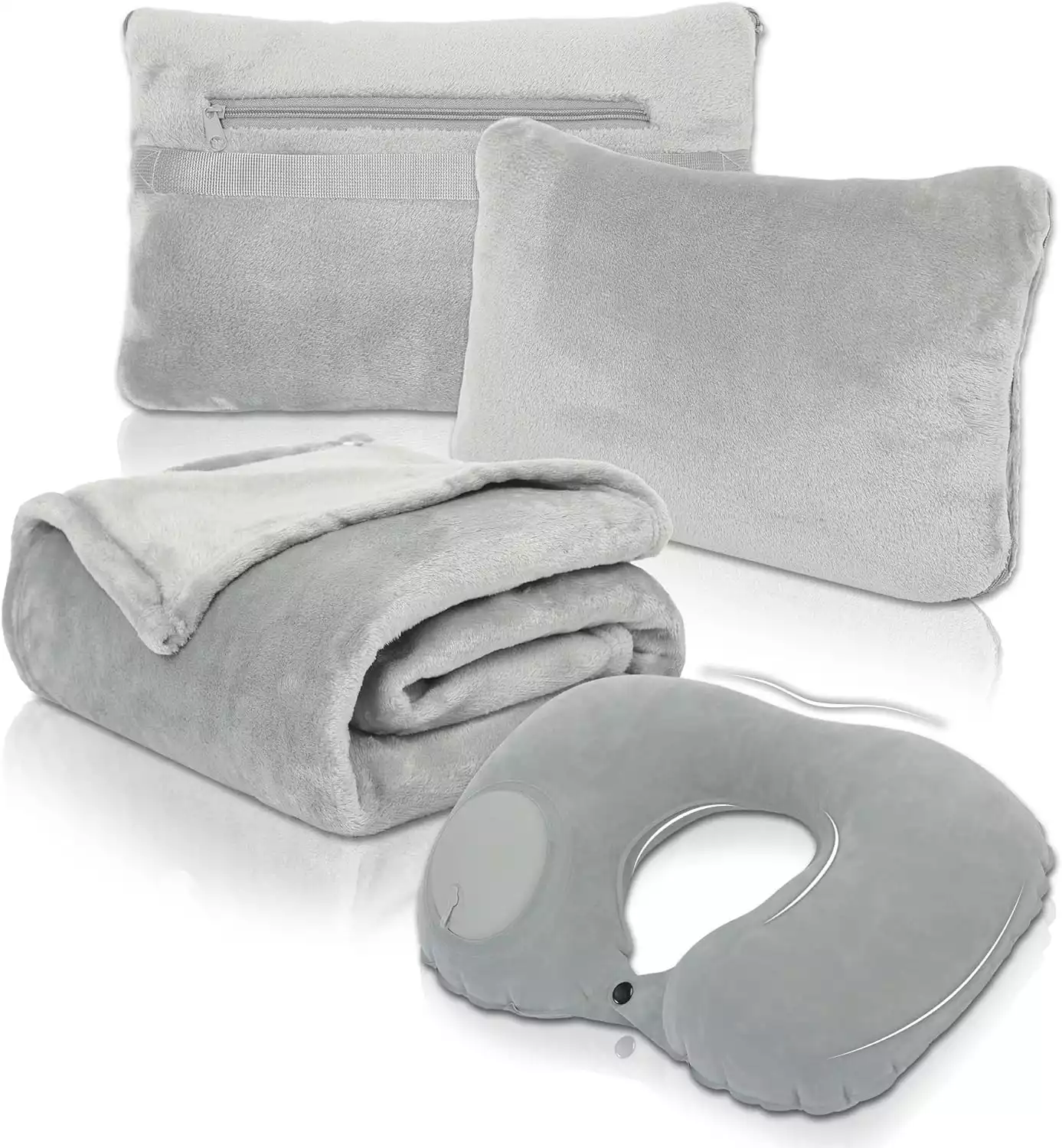 Votown Home Travel Blanket and Pillow Set