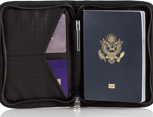 Zero Grid Passport Wallet - Travel Document Holder RFID Blocking