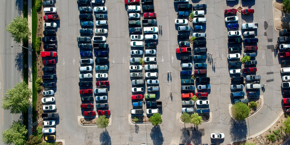 full parking lot